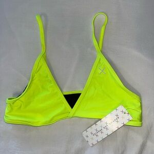 BoutineLA Neon Yellow Triangle Top NWT